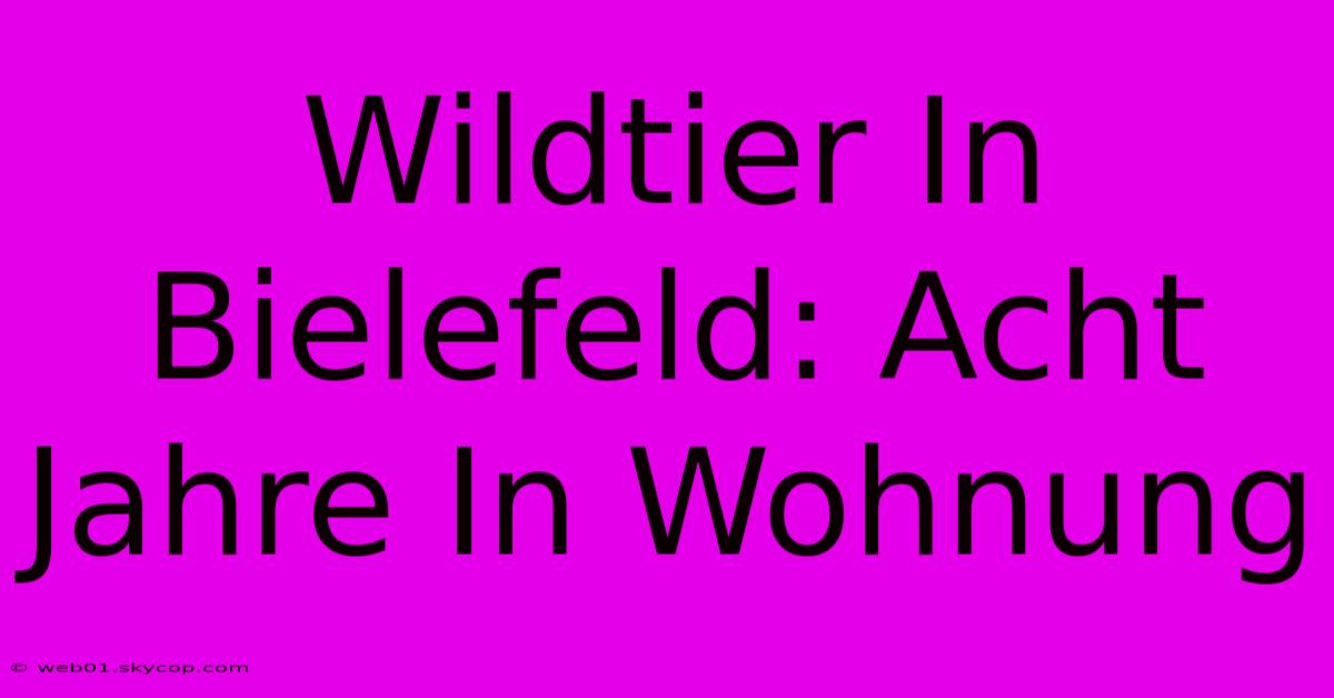 Wildtier In Bielefeld: Acht Jahre In Wohnung