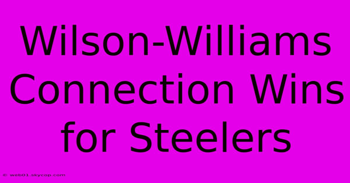 Wilson-Williams Connection Wins For Steelers 