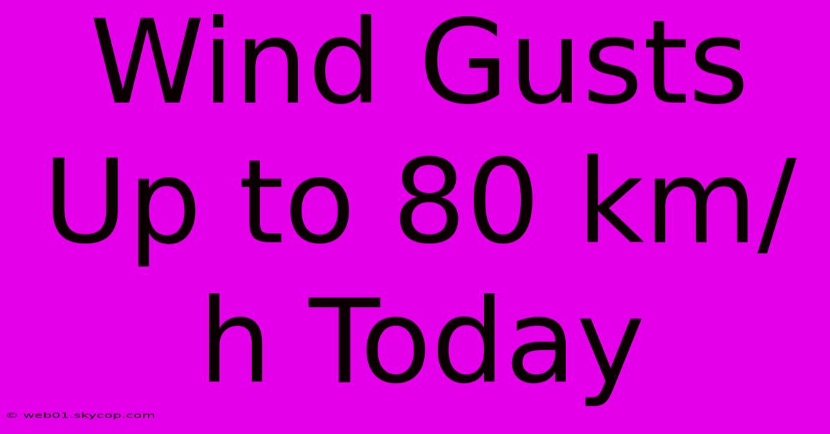 Wind Gusts Up To 80 Km/h Today