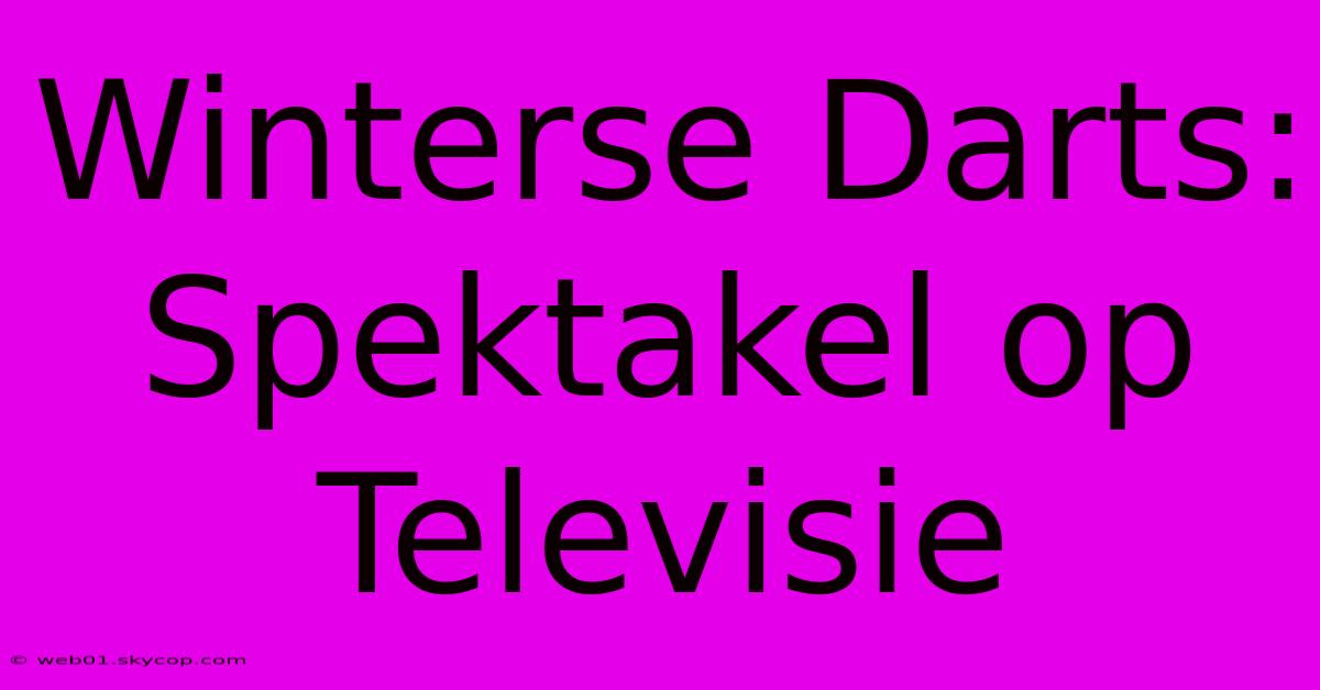 Winterse Darts: Spektakel Op Televisie