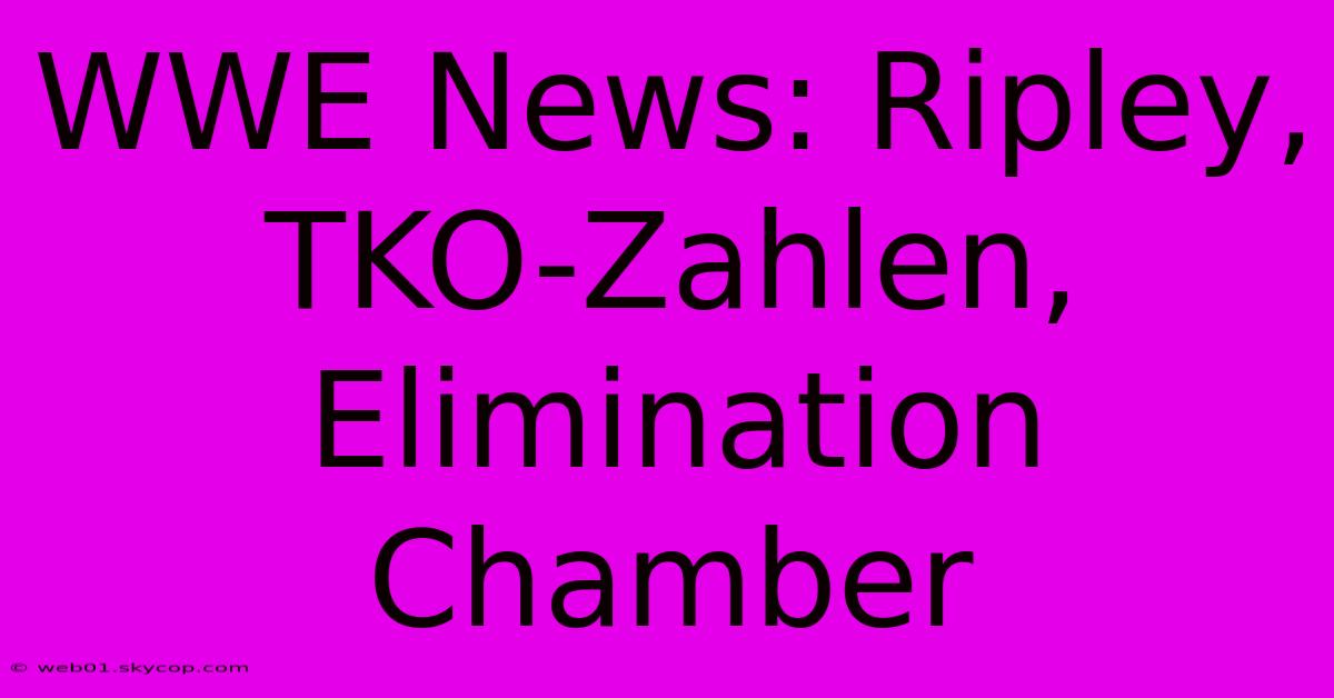 WWE News: Ripley, TKO-Zahlen, Elimination Chamber