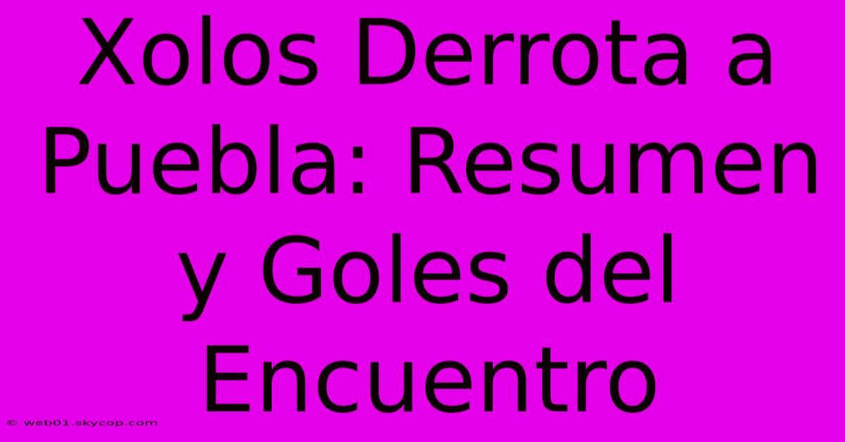 Xolos Derrota A Puebla: Resumen Y Goles Del Encuentro