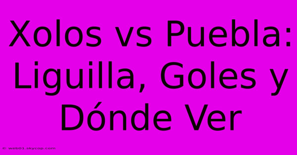 Xolos Vs Puebla: Liguilla, Goles Y Dónde Ver