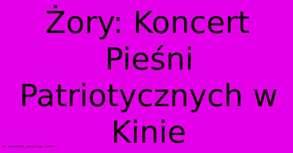 Żory: Koncert Pieśni Patriotycznych W Kinie